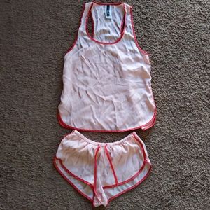 Pink Chiffon PJ Short Set